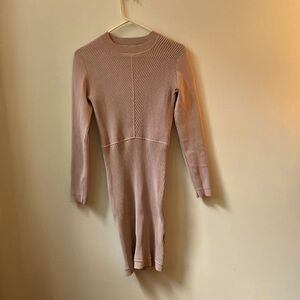 Reiss beige knit midi dress